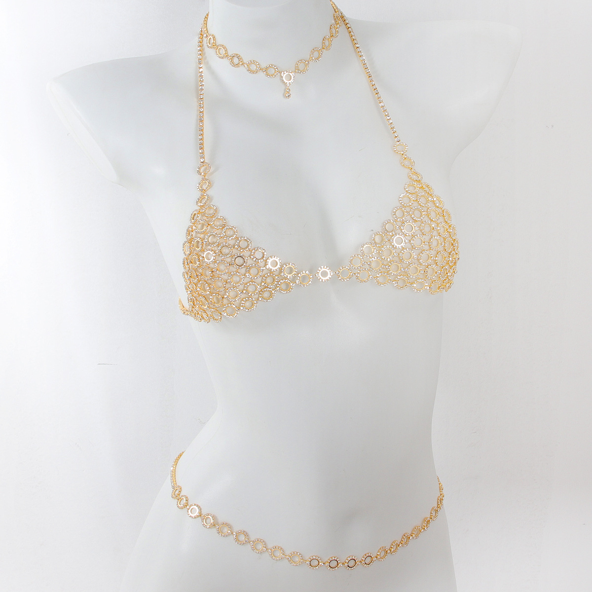 Body Jewelry Bra - Modny okrągły łączący lekki luksusowy styl