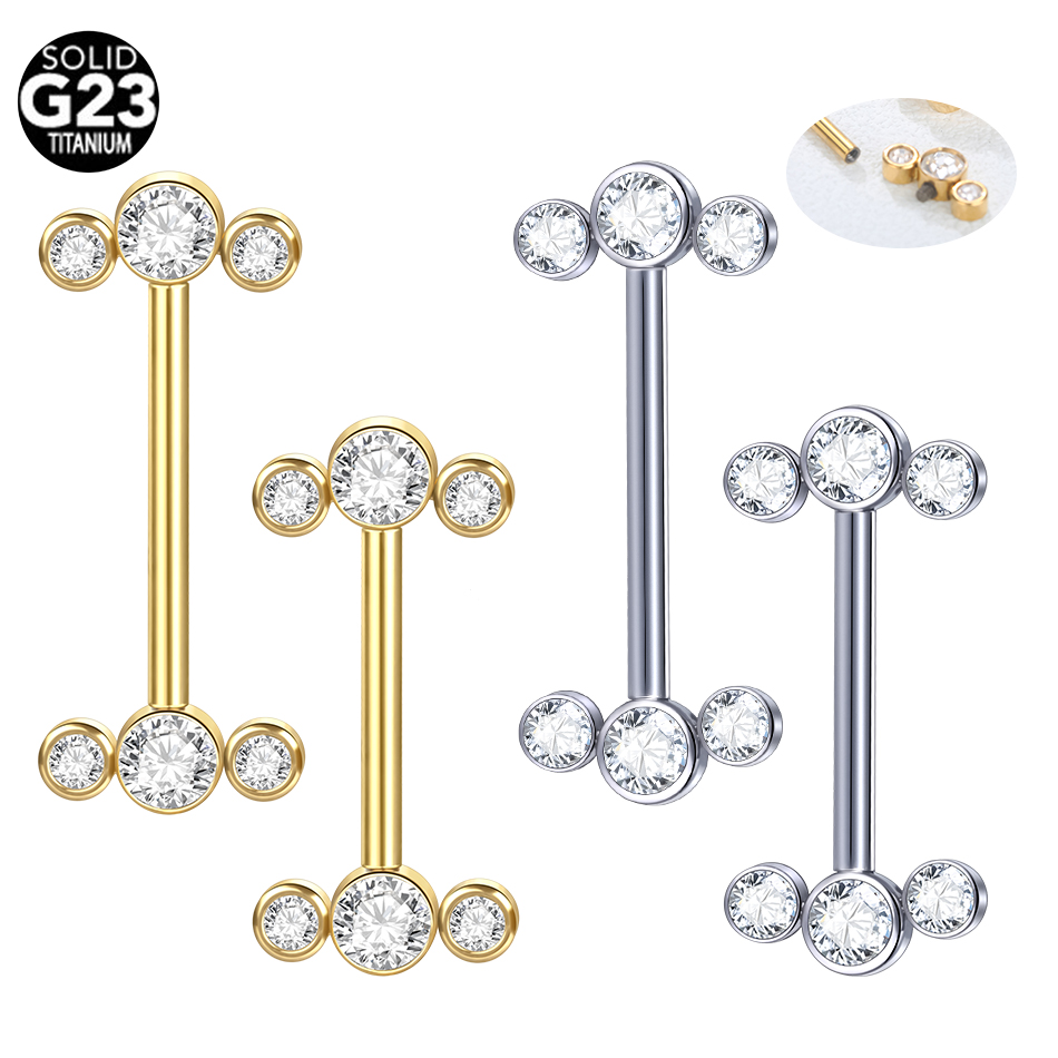 Body Jewelry Changing Kit - 1/5PCS G23 Titanium PIERC Gold Color
