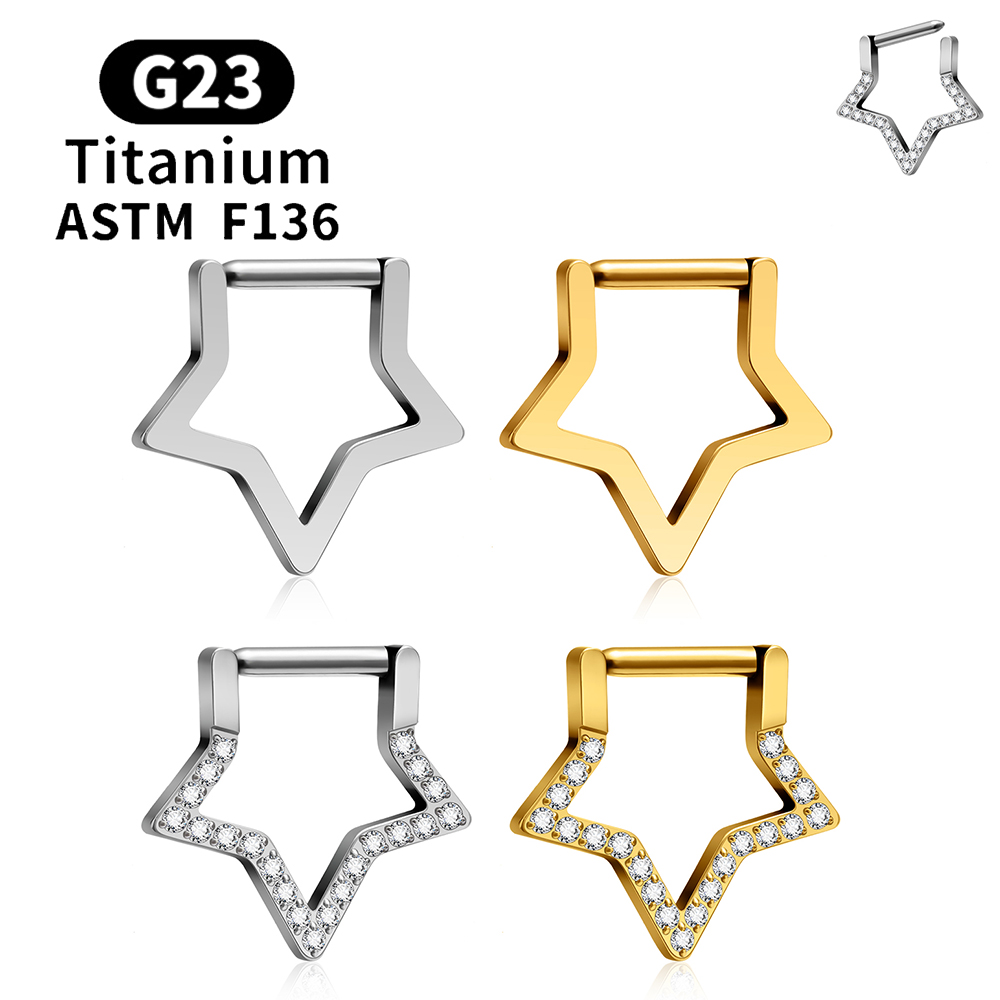 Helix Cartilage Ring - ASTM F136 G23 tytanowe geometryczne kolczyki