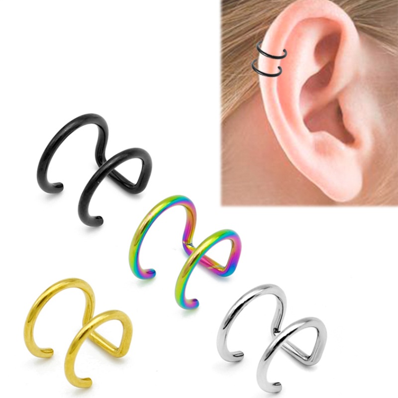 Helix Cartilage Ring - 2 szt. Klipsy na ucho ze