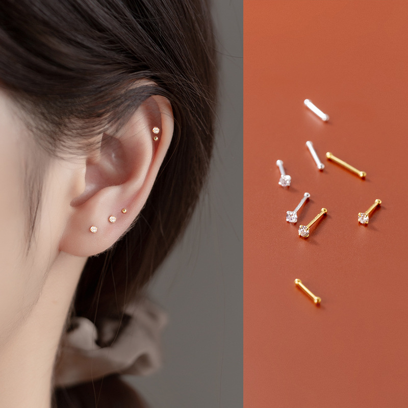 Body Jewelry Diamond - La Monada Fałszywe diamentowe kolczyki damskie