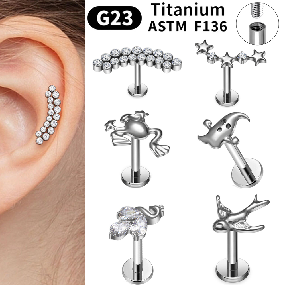 Body Jewelry Changing Kit - Zestaw kolczyków do piercingu z tytanu
