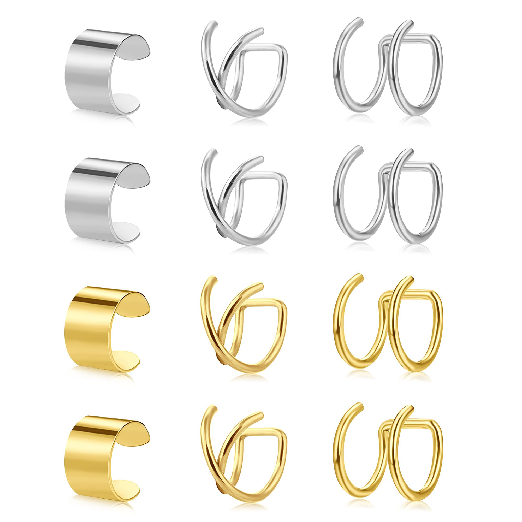 Helix Cartilage Ring - 12 sztuk ze stali nierdzewnej Regulowany