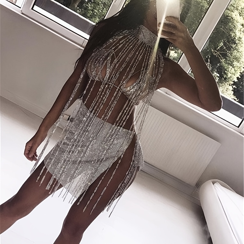 Body Jewelry Bra - Seksowny naszyjnik z łańcuszkiem na ciało