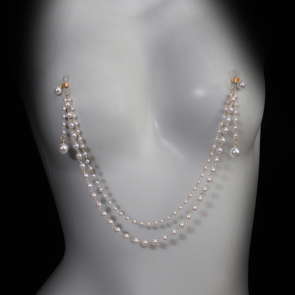 Imitacja Perłowego Łańcuszka n – Body Jewelry Nipple Chain recenzja i cena