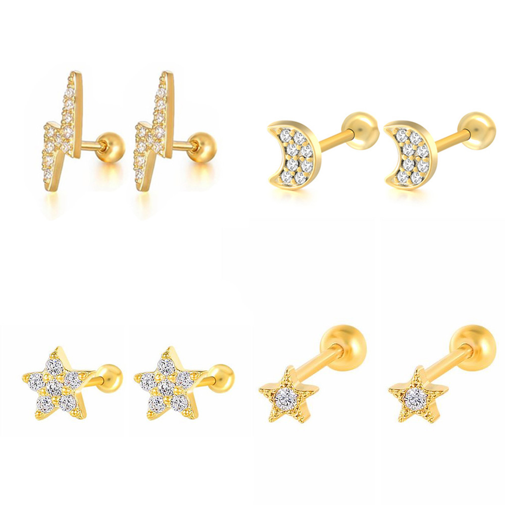 Gwiazda księżyc kolczyk do mał – Helix Cartilage Ring recenzja i cena
