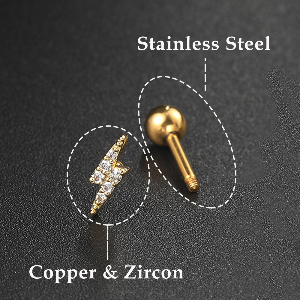 Gwiazda księżyc kolczyk do mał – Helix Cartilage Ring recenzja i cena