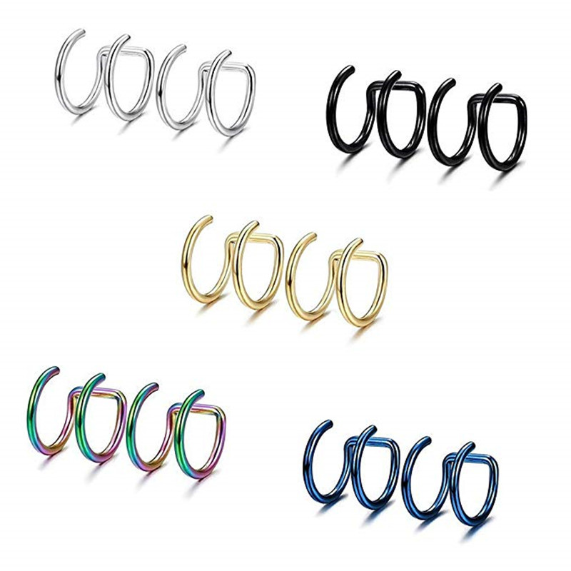 2 szt. Klipsy na ucho ze stali – Helix Cartilage Ring recenzja i cena