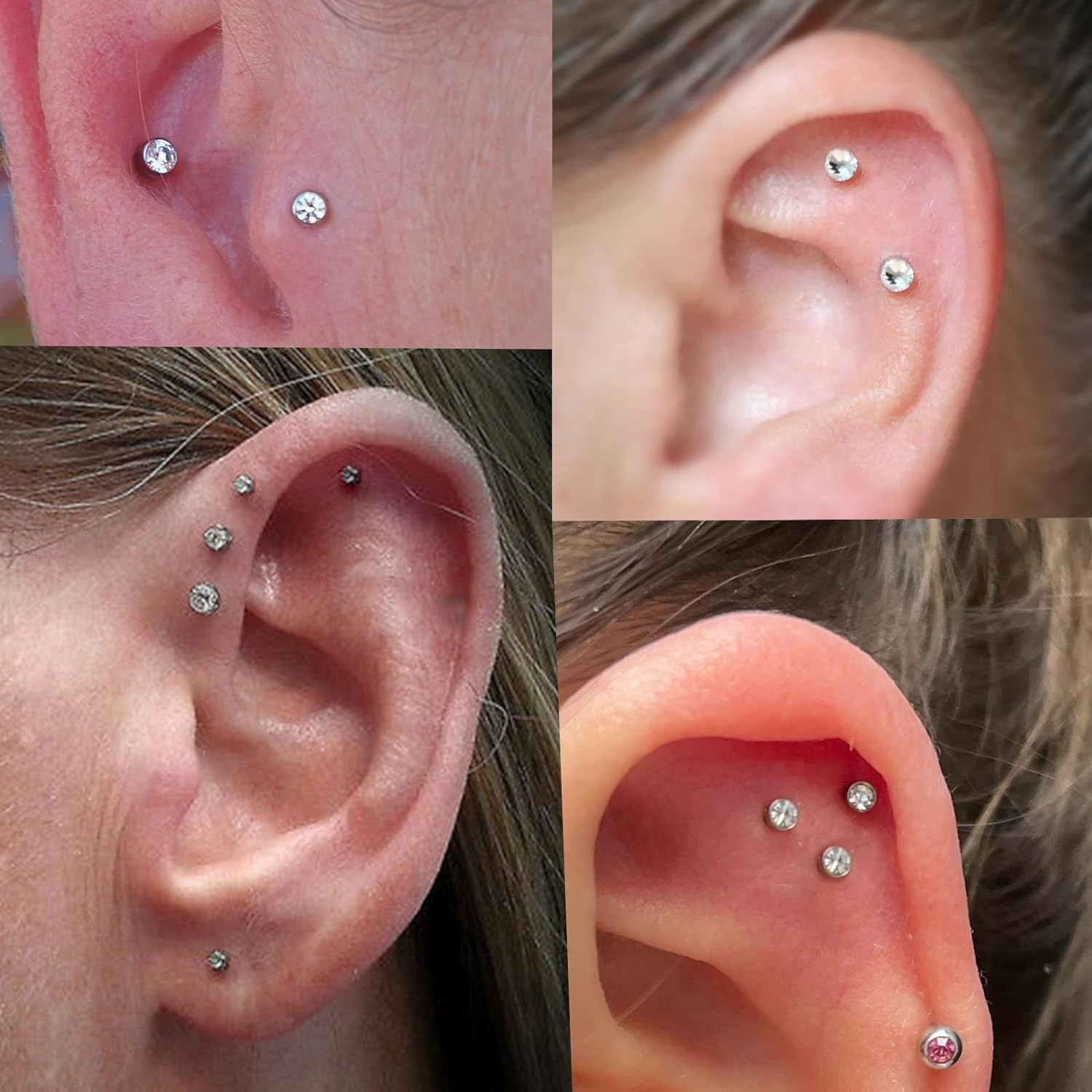 9 szt. Przezroczyste kolczyki  – Helix Cartilage Ring recenzja i cena