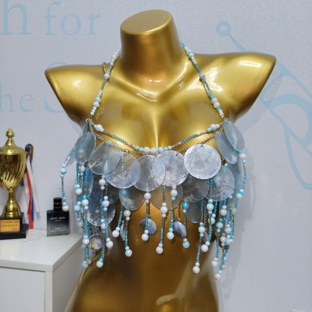 Ręcznie Robiony Błyszczący Str – Body Jewelry Bra recenzja i cena