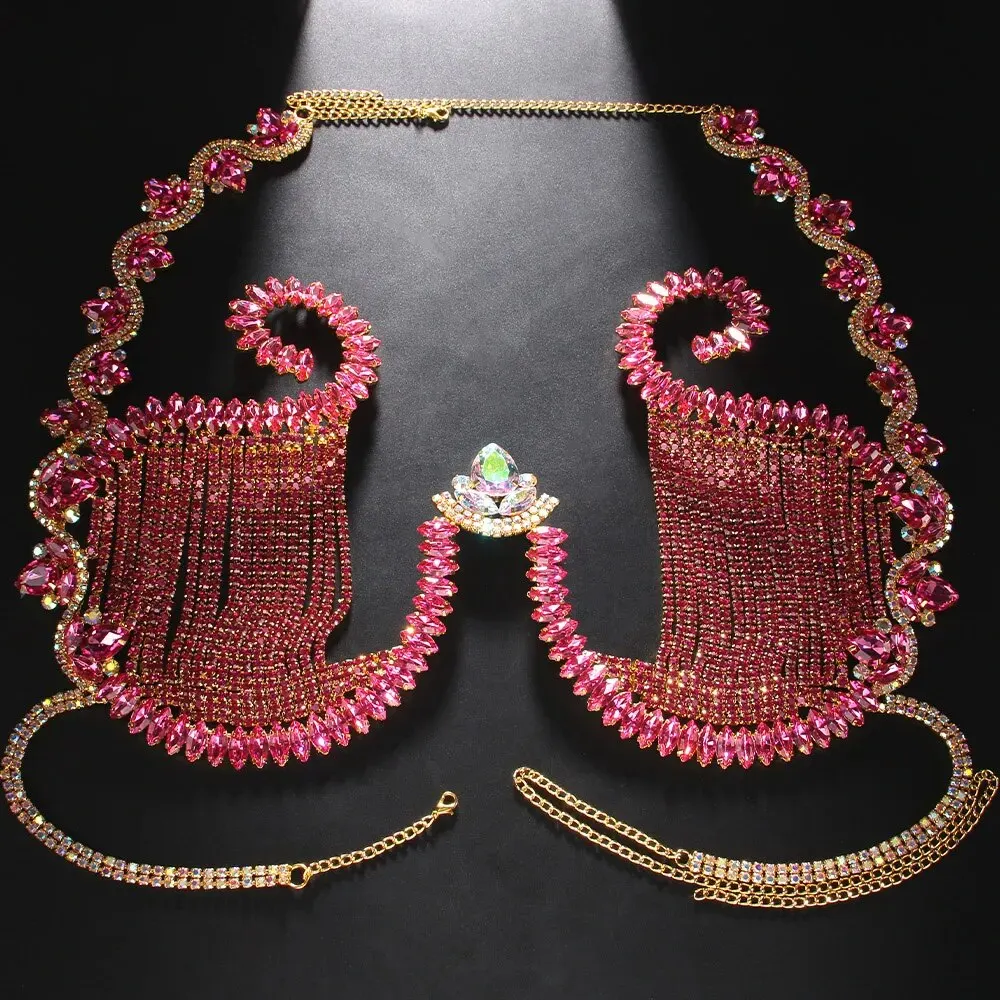 Rave różowy kryształowy wsporn – Body Jewelry Bra recenzja i cena