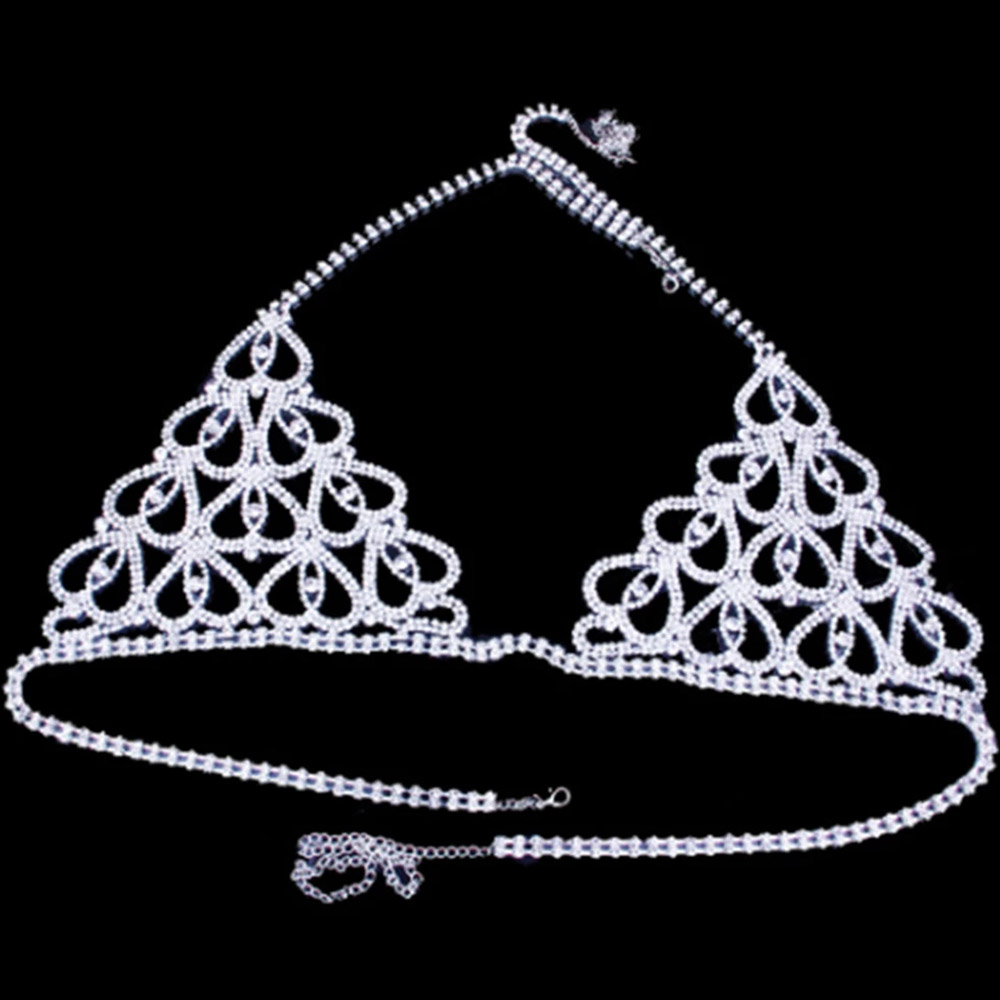 Moda Rhinestone Heart biustono – Body Jewelry Bra recenzja i cena