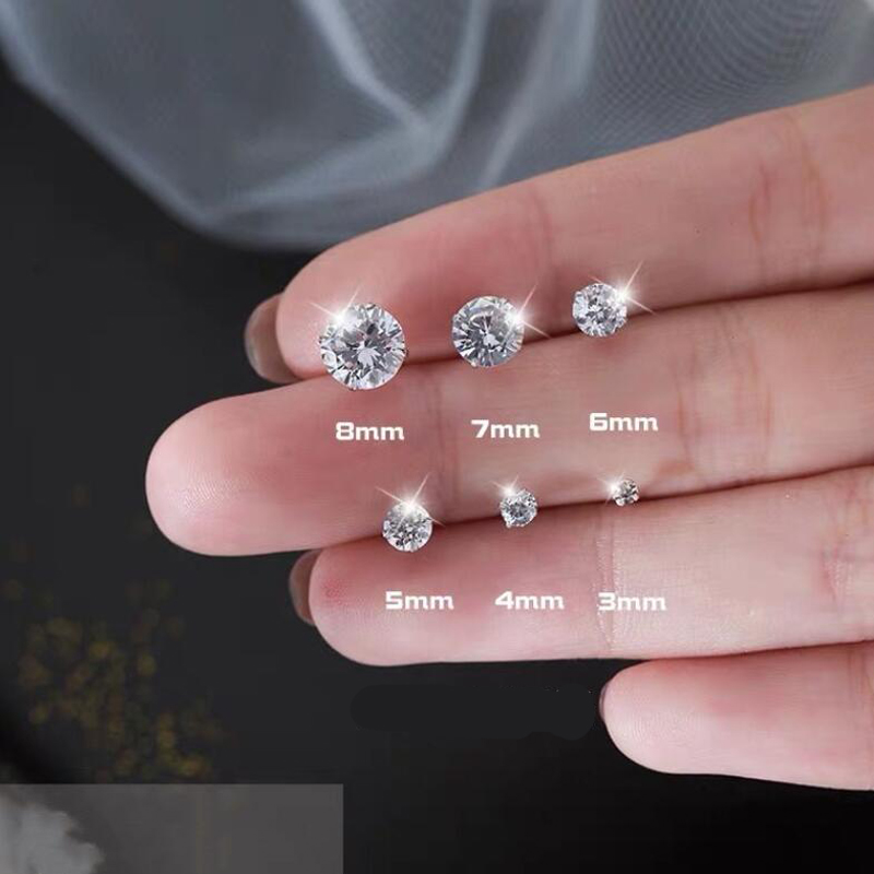 Kolczyki sztyfty z moissanitem – Body Jewelry Diamond recenzja i cena