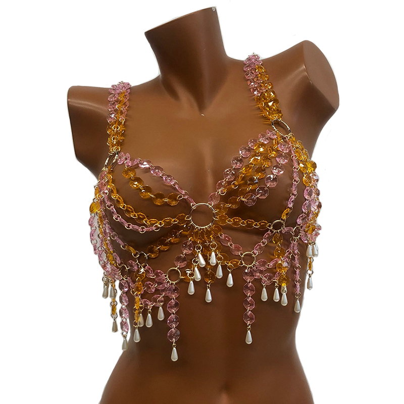 Nowość 2026 Festiwal Y2K Damsk – Body Jewelry Bra recenzja i cena