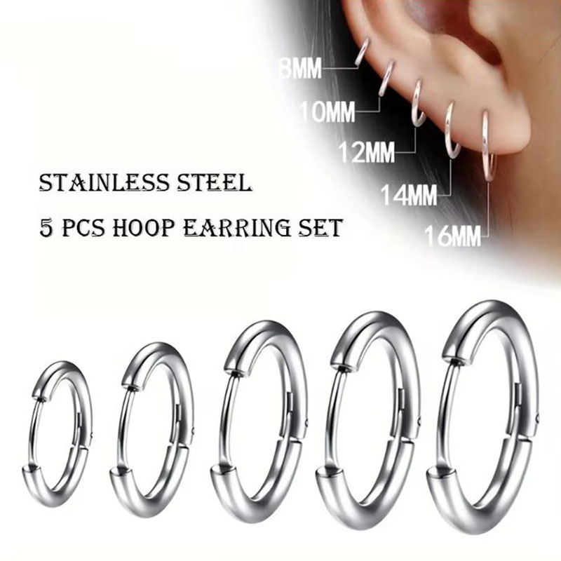 5 szt. Minimalistyczne kolczyk – Helix Cartilage Ring recenzja i cena