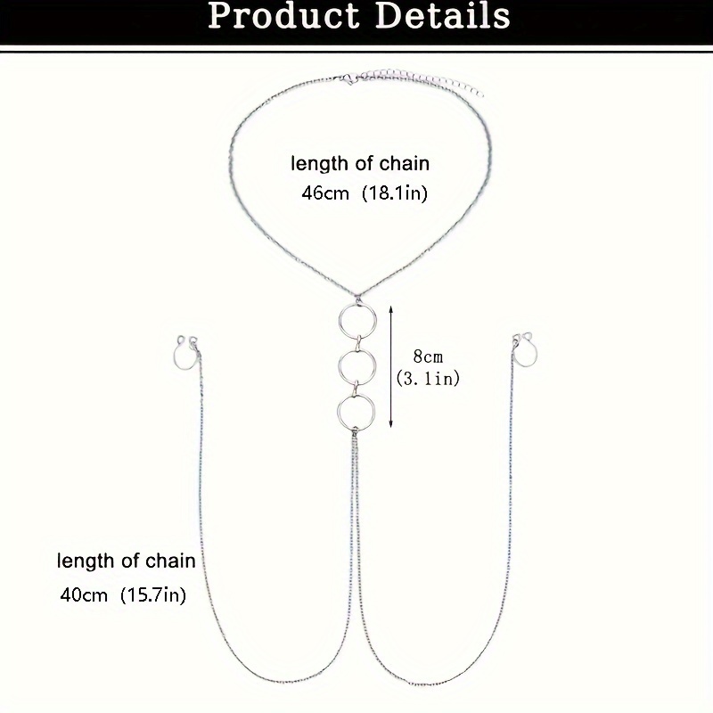 Srebrny łańcuszek na ciało ze  – Body Jewelry Nipple Chain recenzja i cena