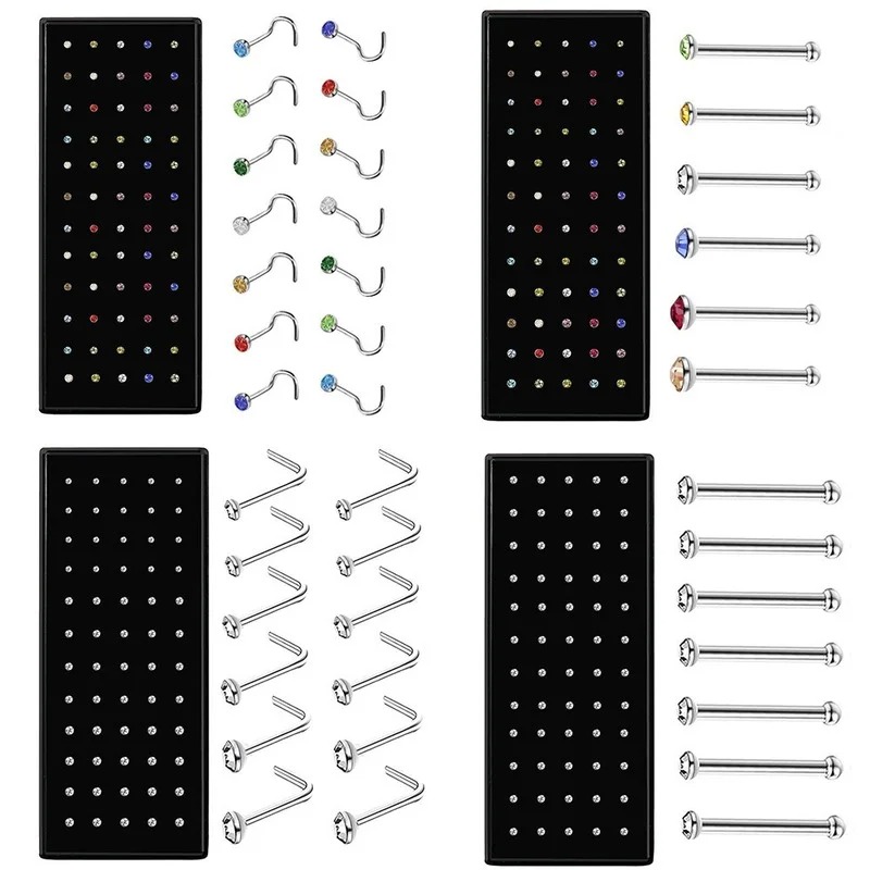 40/60PC Prosta kolczyk w nosie – Body Jewelry Changing Kit recenzja i cena