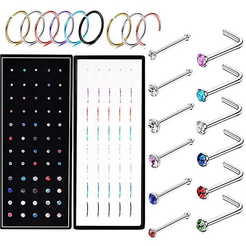 40/60PC Prosta kolczyk w nosie – Body Jewelry Changing Kit recenzja i cena