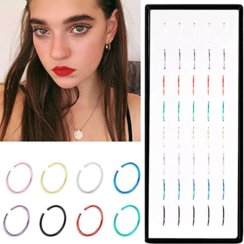 40/60PC Prosta kolczyk w nosie – Body Jewelry Changing Kit recenzja i cena