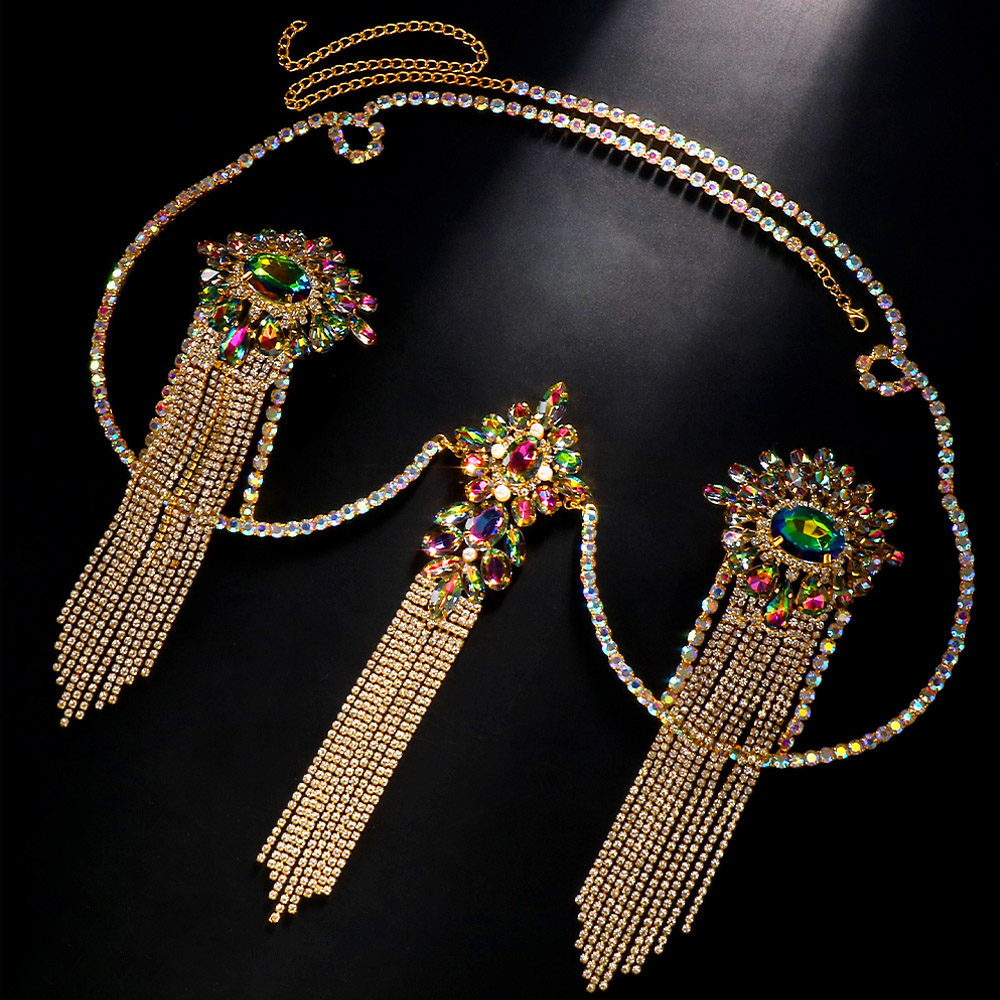 Seksowny frędzel kolorowy krys – Body Jewelry Nipple Chain recenzja i cena