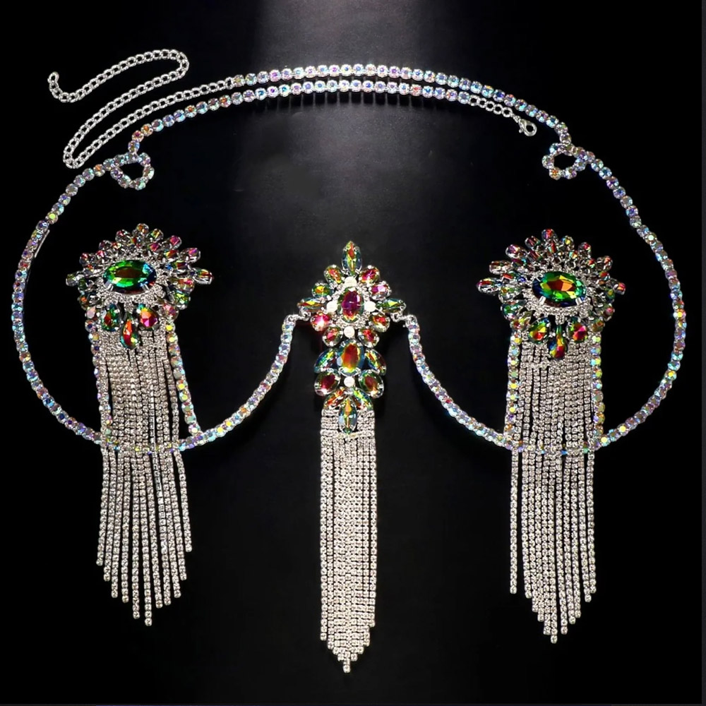 Seksowny frędzel kolorowy krys – Body Jewelry Nipple Chain recenzja i cena
